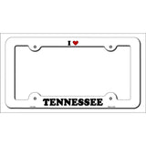 Love Tennessee Novelty Metal License Plate Frame LPF-319 White