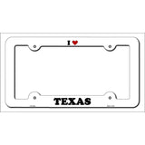 Love Texas Novelty Metal License Plate Frame LPF-320 White