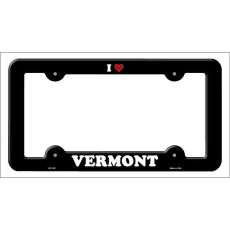 Love Vermont Novelty Metal License Plate Frame