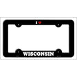 Love Wisconsin Novelty Metal License Plate Frame