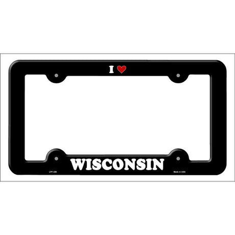 Love Wisconsin Novelty Metal License Plate Frame