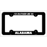 Be In Alabama Novelty Metal License Plate Frame LPF-328 Black