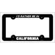 Be In California Novelty Metal License Plate Frame