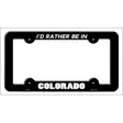 Be In Colorado Novelty Metal License Plate Frame