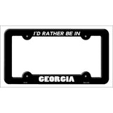 Be In Georgia Novelty Metal License Plate Frame LPF-337 Black