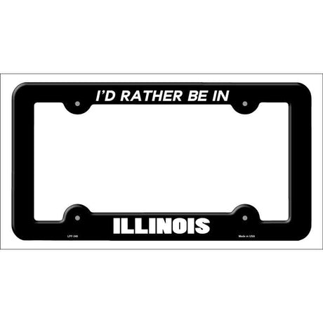 Be In Illinois Novelty Metal License Plate Frame