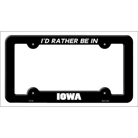 Be In Iowa Novelty Metal License Plate Frame