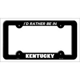 Be In Kentucky Novelty Metal License Plate Frame LPF-344 Black