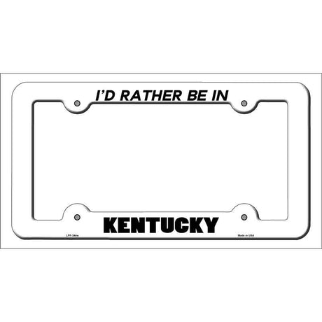 Be In Kentucky Novelty Metal License Plate Frame LPF-344 White