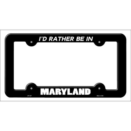 Be In Maryland Novelty Metal License Plate Frame