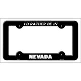 Be In Nevada Novelty Metal License Plate Frame LPF-355 Black