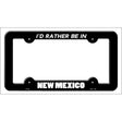 Be In New Mexico Novelty Metal License Plate Frame LPF-358 Black