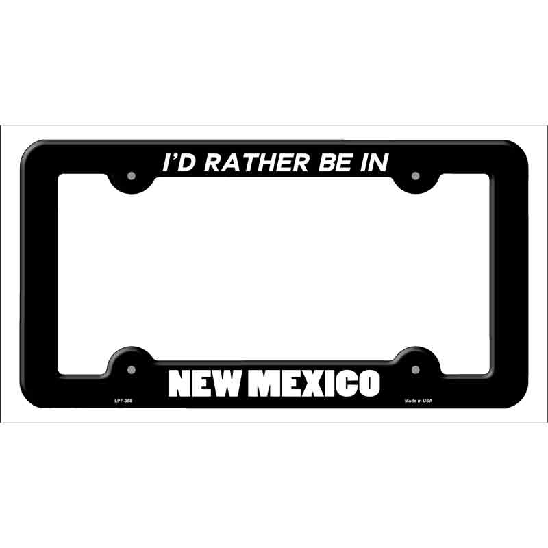 Be In New Mexico Novelty Metal License Plate Frame LPF-358 Black