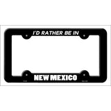 Be In New Mexico Novelty Metal License Plate Frame LPF-358 Black