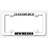 Be In New Mexico Novelty Metal License Plate Frame LPF-358 White