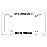 Be In New York Novelty Metal License Plate Frame LPF-359 White