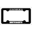 Be In North Dakota Novelty Metal License Plate Frame