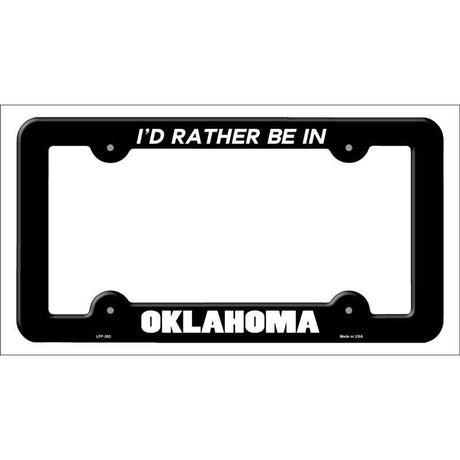 Be In Oklahoma Novelty Metal License Plate Frame