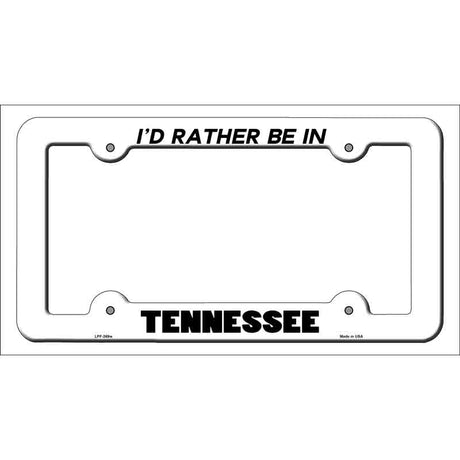 Be In Tennessee Novelty Metal License Plate Frame LPF-369 White