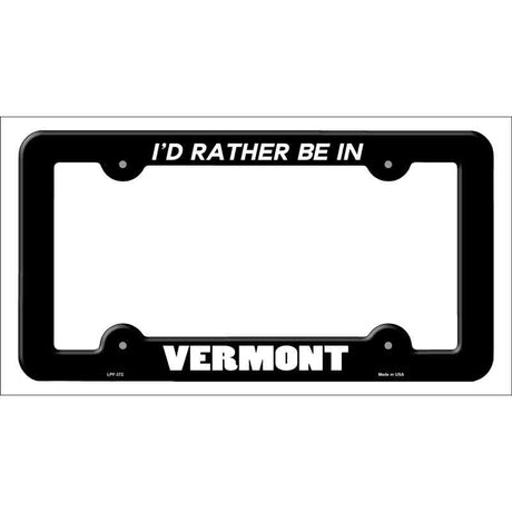 Be In Vermont Novelty Metal License Plate Frame