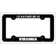 Be In Virginia Novelty Metal License Plate Frame