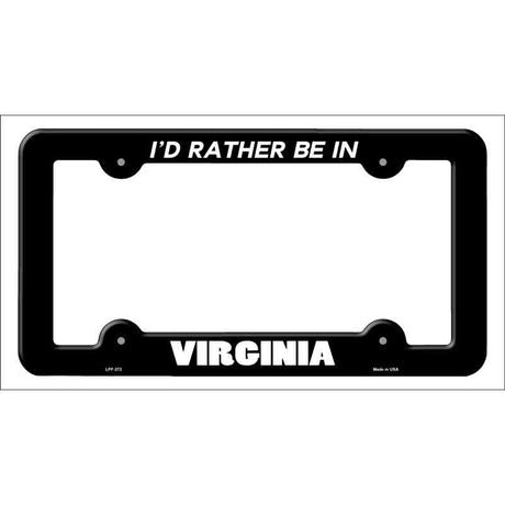 Be In Virginia Novelty Metal License Plate Frame