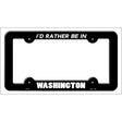 Be In Washington Novelty Metal License Plate Frame