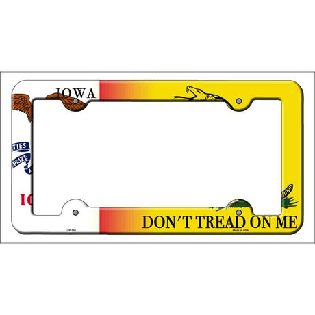 Iowa|Dont Tread Novelty Metal License Plate Frame LPF-393