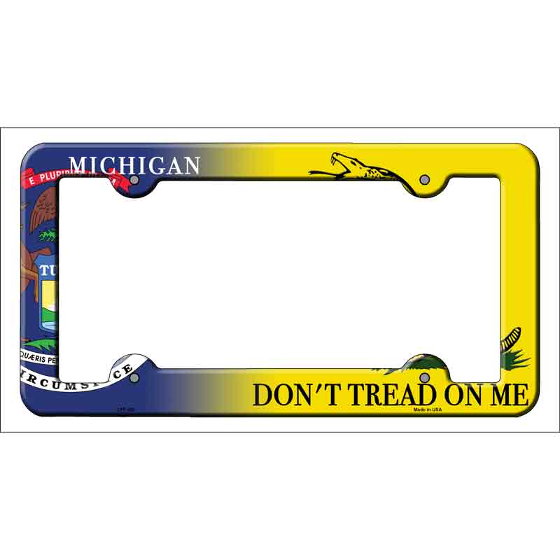 Michigan|Dont Tread Novelty Metal License Plate Frame LPF-400