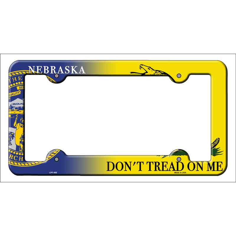 Nebraska|Dont Tread Novelty Metal License Plate Frame LPF-405