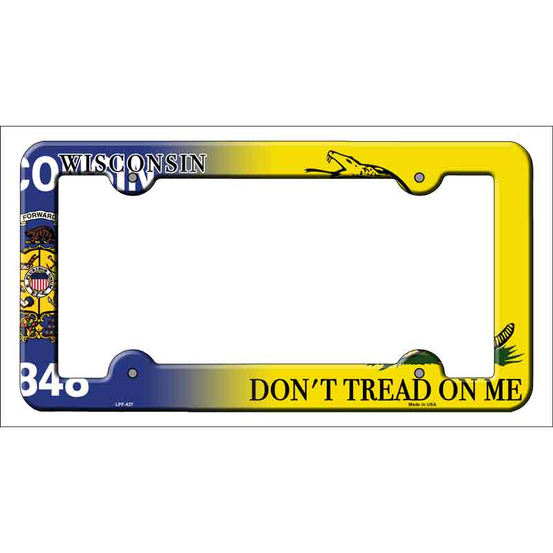 Wisconsin|Dont Tread Novelty Metal License Plate Frame LPF-427