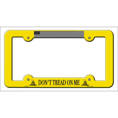 Dont Tread Flag Yellow Novelty Metal License Plate Frame LPF-433