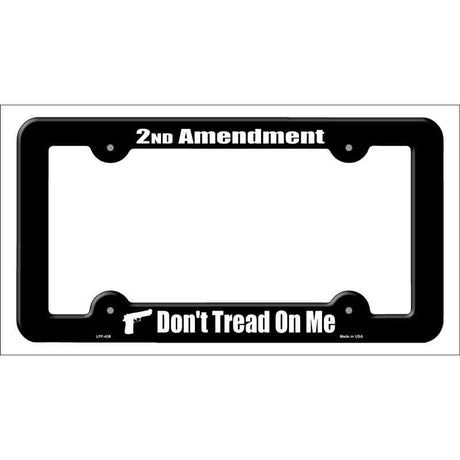 2nd Amendment Black Novelty Metal License Plate Frame LPF-436