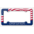 Support Our Troops Novelty Metal License Plate Frame LPF-439