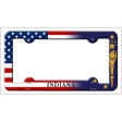 Indiana|American Flag Novelty Metal License Plate Frame LPF-453