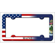 Maine|American Flag Novelty Metal License Plate Frame LPF-458