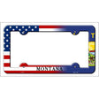 Montana|American Flag Novelty Metal License Plate Frame LPF-465