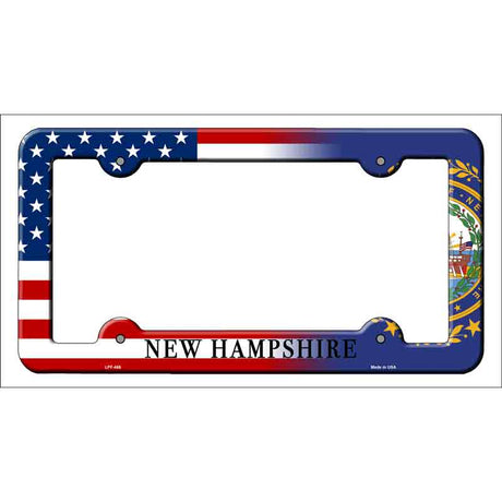 New Hampshire|American Flag Novelty Metal License Plate Frame LPF-468