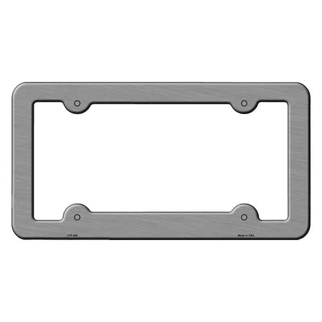 Brushed Aluminum Solid Novelty Metal License Plate Frame