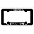 I Love Monterey Whales Novelty Metal License Plate Frame