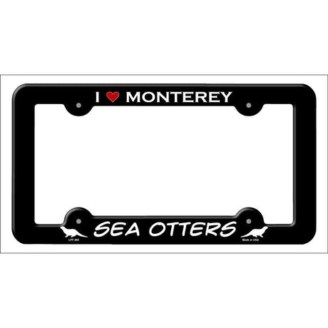 I Love Monterey Whales Novelty Metal License Plate Frame