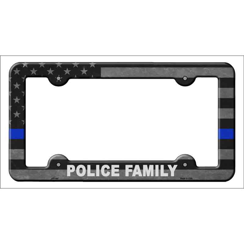 Police Family Novelty Metal License Plate Frame