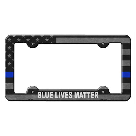 Blue Lives Matter Novelty Metal License Plate Frame