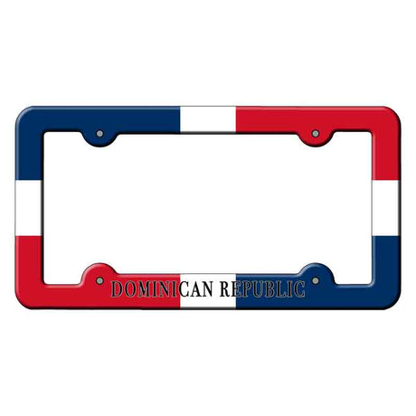 Dominican Republic Flag Novelty Metal License Plate Frame