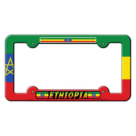 Ethiopia Flag Novelty Metal License Plate Frame