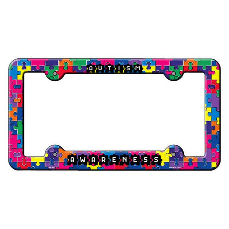 Autism Awareness Puzzle Letter Novelty Metal License Plate Frame