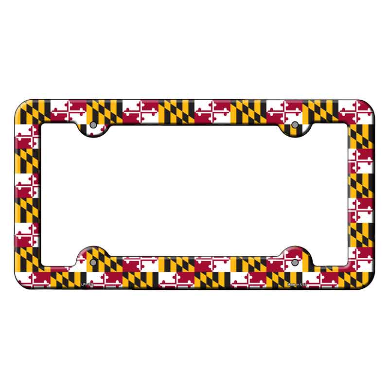 Maryland Flag Novelty Metal License Plate Frame