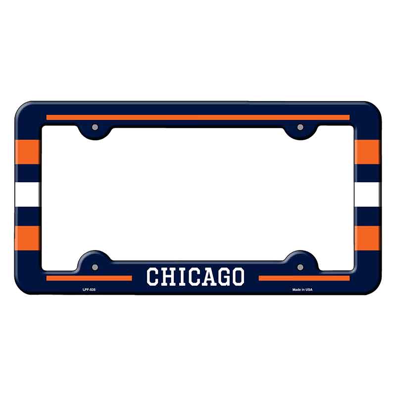 Chicago Novelty Metal Molded License Plate Frame LPF-535