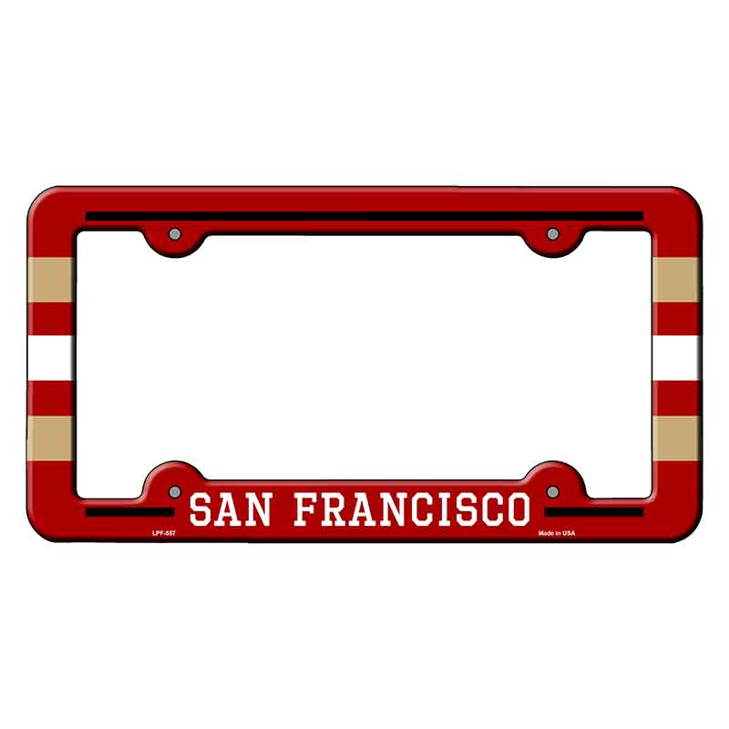 San Francisco Novelty Metal Molded License Plate Frame LPF-557