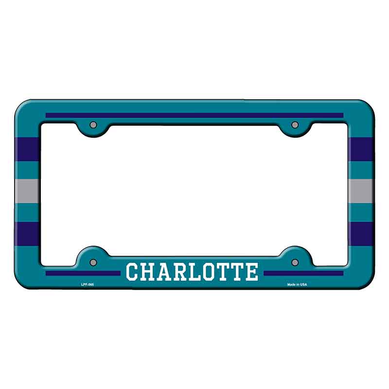 Charlotte Novelty Metal Molded License Plate Frame LPF-565